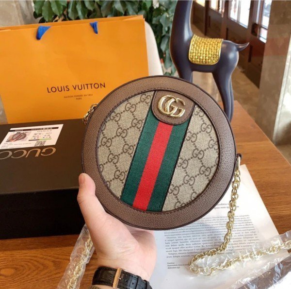 GUCCI GG ROUND HANDBAG WITH OG BOX AND DUST BAG PREMIUM QUALITY