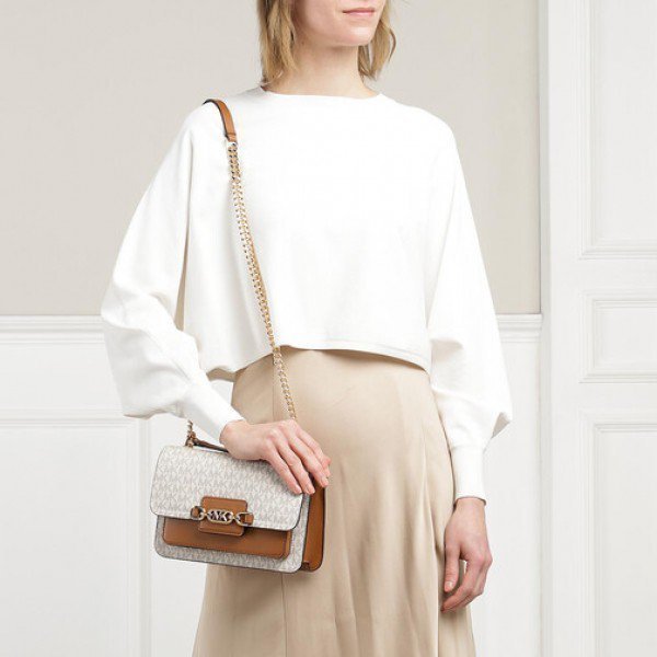 Michael Kors MK Heather Logo Shoulder Bag With Box & Dust Bag