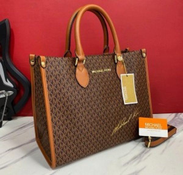 Michael Kors Handbag With Dust Bag And Sling (44572 Coffee Brown)