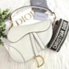 Dior Saddle Premium Leather White With OG Box & Dust Bag (White-1026)(BSB)