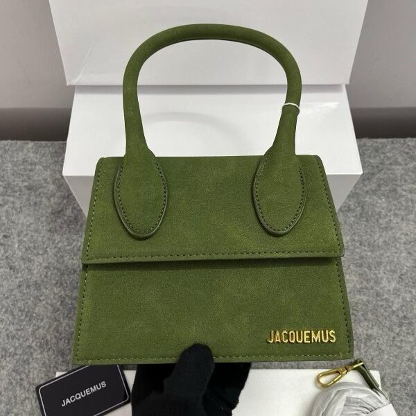 Jacquemus Chiquito Cement Suede With Sling Strap OG Box & Dust Bag (6829-1 Frosted Cement)