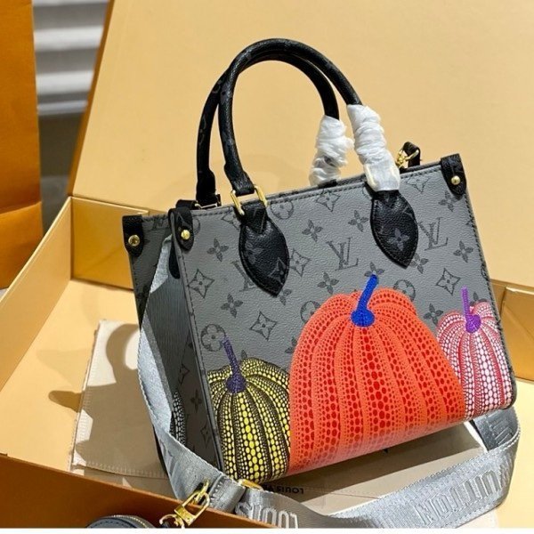 Louis Vuitton LV On The Go Pochette With OG Double Box & Dust Bag - Coin Pouch (Grey Pumpkin - 624)