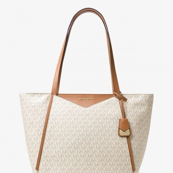 MICHAEL KORS Brown Whitney Signature Small Tote Bag 360(BR)
