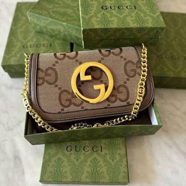 GuccI Blondie hand bag With folding box 286(BR)