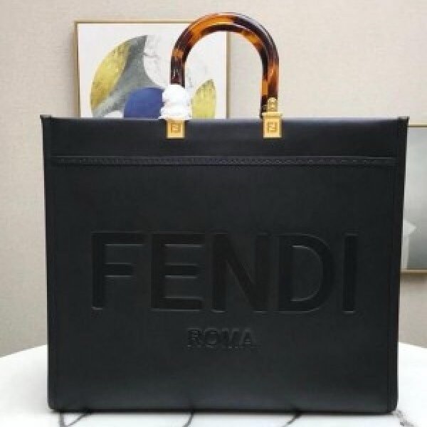 Fendi roma plain ladies trendy leather handbag with dust cover premium quality(BH)