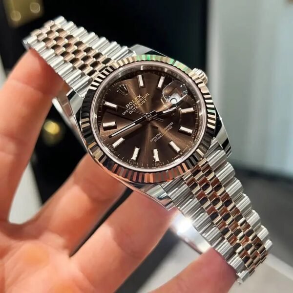 ROLEX ROSE GOLD DAIL TWO TON CHAIN